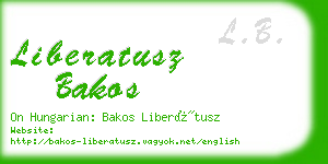 liberatusz bakos business card